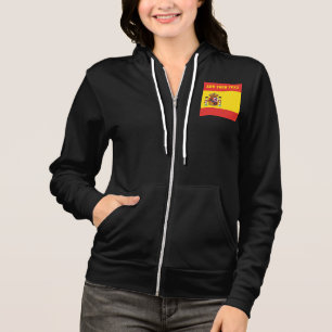 Spanien Flag Football Soccer Patriotisch Spanisch Hoodie