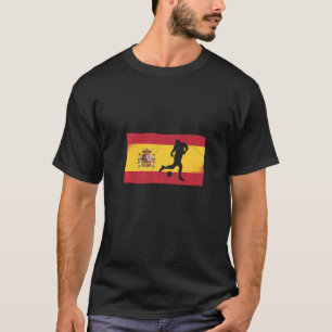 Spanien Flag Fußball-Spieler Spanien Fußballball E T-Shirt
