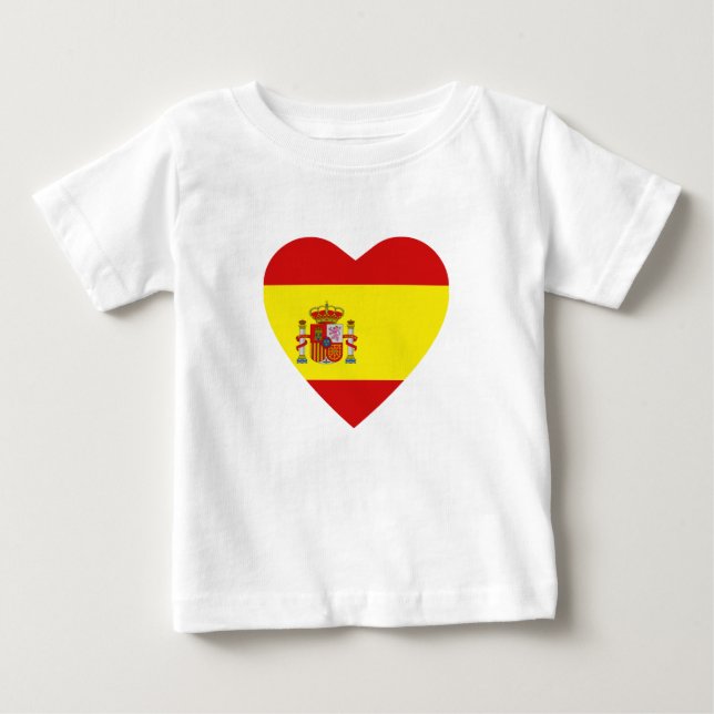 Spanien Flag Herzlicher T - Shirt (Vorderseite)