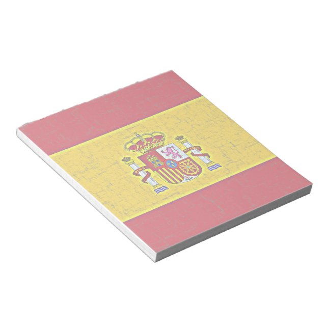 SPANIEN FLAG Notepad Notizblock (angewinkelt)