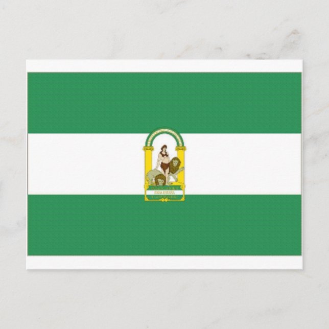 Spanien Flagge Andalusiens Postkarte (Vorderseite)