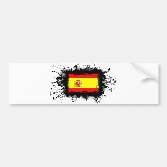 Spanien-Flagge Autoaufkleber (Vorne)