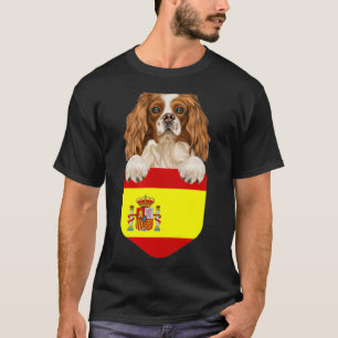 Spanien Flagge English Toy Spaniel Hund in der Tas T-Shirt