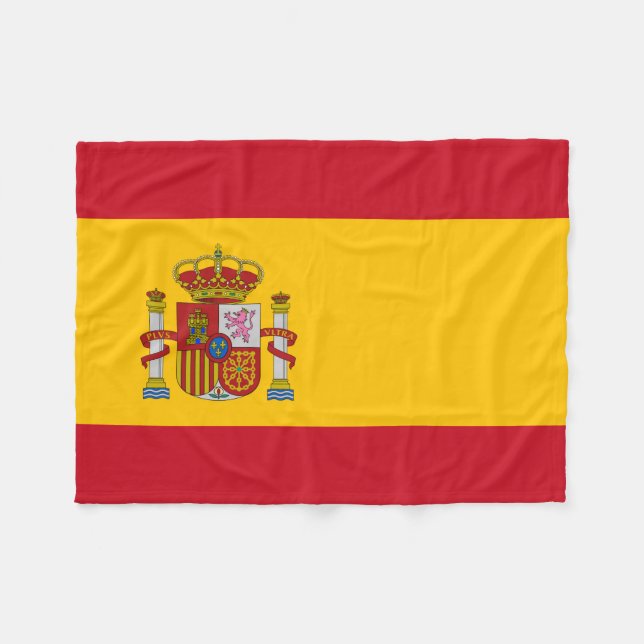 Spanien Flagge Fleecedecke (Vorderseite (Horizontal))