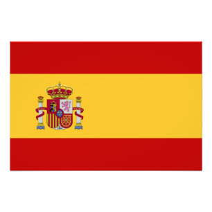 Spanien-Flagge Fotodruck