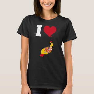 Spanien Flagge für Lanzarote I Liebe Lanzarote T-Shirt