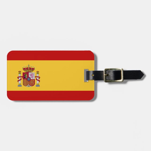 Spanien-Flagge Gepäckanhänger (Vorderseite horizontal)