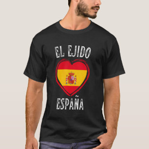 Spanien Flagge Herz El Ejido Stadt T-Shirt