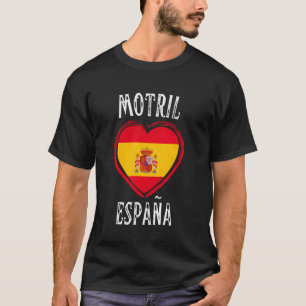 Spanien Flagge Herz Motril Stadt T-Shirt