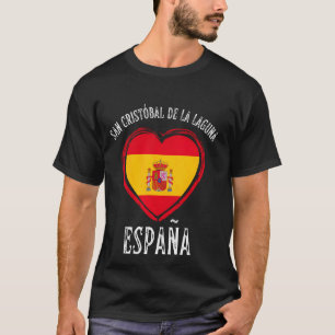 Spanien Flagge Herz San Cristobal De La Laguna Sta T-Shirt