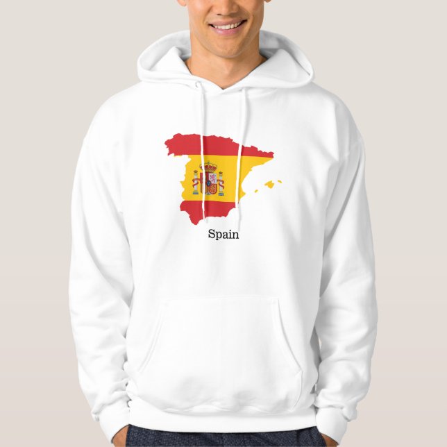 Spanien Flagge innerhalb der Karte Souvenir Design Hoodie (Vorderseite)
