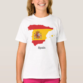Spanien Flagge innerhalb der Karte Souvenir Design T-Shirt