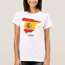 Spanien Flagge innerhalb der Karte Souvenir Design T-Shirt