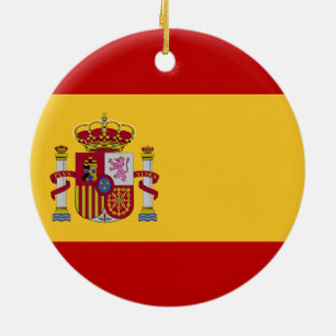 Spanien-Flagge Keramik Ornament