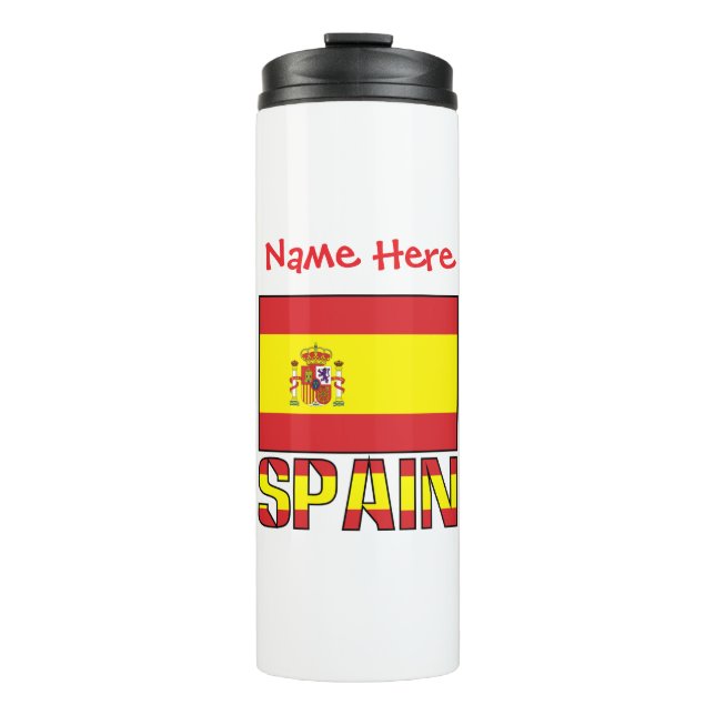 Spanien Flagge Personalisiert  Thermosbecher (Vorderseite)