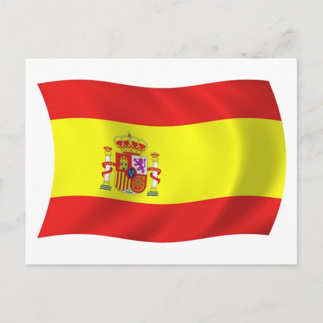 Spanien Flagge Postkarte (Vorderseite)