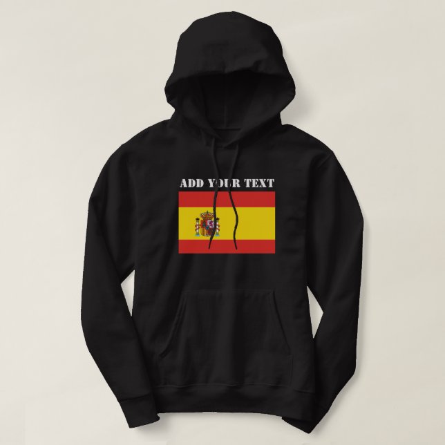 Spanien Flagge Spanischer Fußball-Fußball Hoodie (Design vorne)