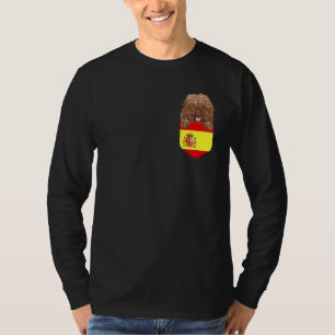 Spanien Flagge Spanischer Hund in der Tasche T-Shirt