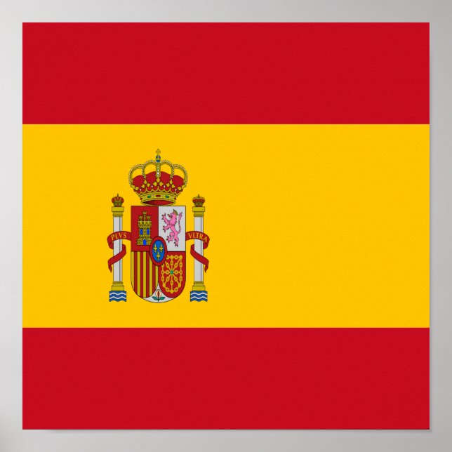 Spanien Flagge Spanisches Land Prix Zuhause Ethniz Poster (Vorne)