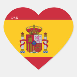 Spanien Flagge Splendid Patriotic Herz-Aufkleber