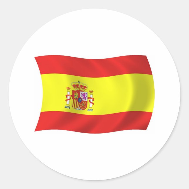 Spanien Flaggen Aufkleber (Vorderseite)