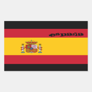 Spanien-Flaggen-Aufkleber Rechteckiger Aufkleber