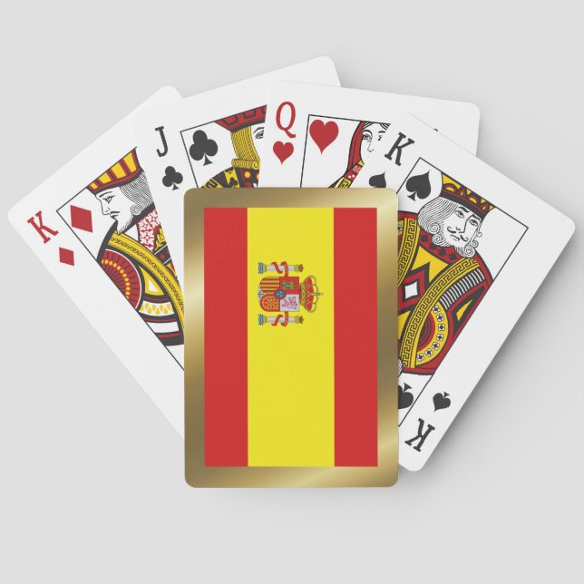 Spanien Flaggen Spielkarten (Rückseite)