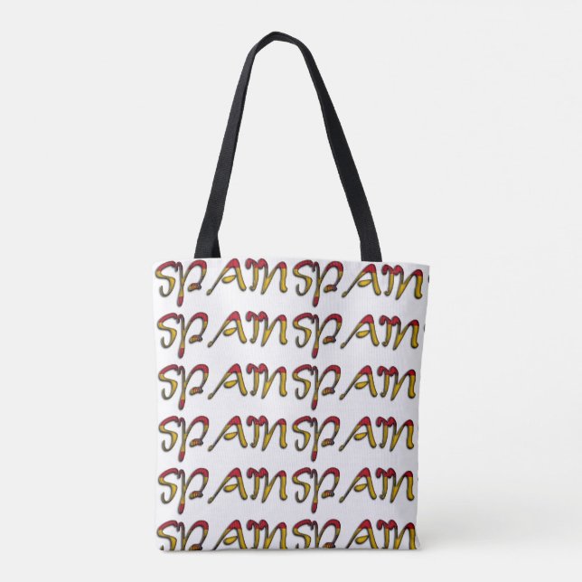 Spanien Flaggenfarbtypografie Europäische Länderta Tasche (Rückseite)