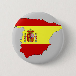 Spanien-Flaggenkarte Button