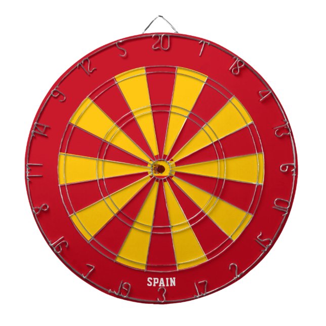 Spanien Flaggenpatrons Bullseye Dartscheibe (vorne)