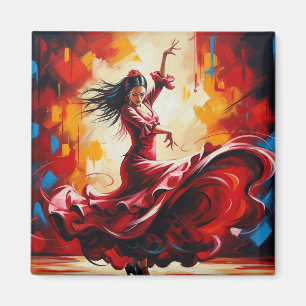 Spanien Flamenco Dancer Colorful Magnet