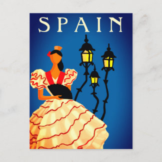 Spanien Flamenco-Tänzer-Plakat Postkarte