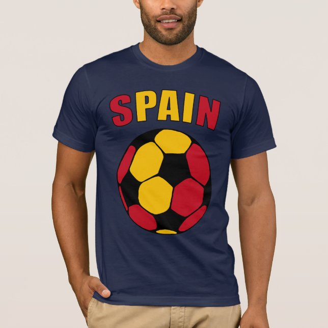 Spanien Footy (dunkel) T-Shirt (Vorderseite)