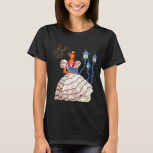 Spanien Frau mit Candelabras T-Shirt
