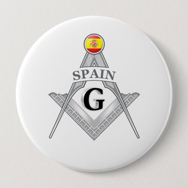 Spanien Freimaurerei Zeichen Button (Vorderseite)