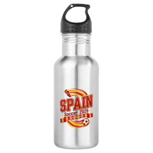 Spanien Fußball 2026 Fußball Fett Land Typografie  Edelstahlflasche