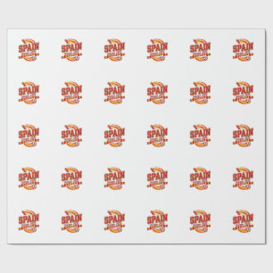 Spanien Fußball 2026 Fußball Fett Land Typografie Geschenkpapier
