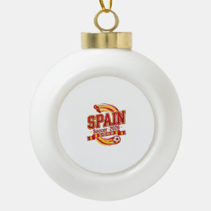 Spanien Fußball 2026 Fußball Fett Land Typografie  Keramik Kugel-Ornament
