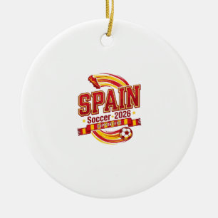 Spanien Fußball 2026 Fußball Fett Land Typografie  Keramik Ornament