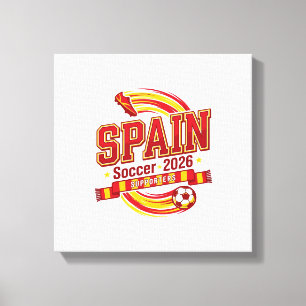 Spanien Fußball 2026 Fußball Fett Land Typografie Leinwanddruck