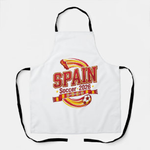 Spanien Fußball 2026 Fußball Fett Land Typografie  Schürze