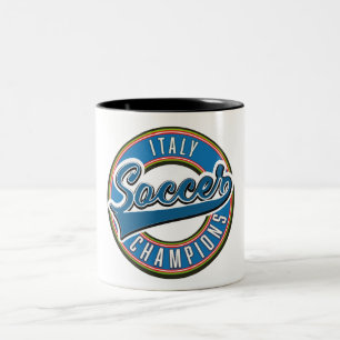 Spanien Fußball Champions Logo. Zweifarbige Tasse