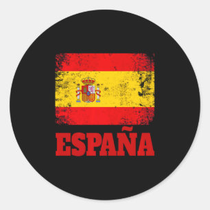 Spanien Fußball Fan 2022 Flagge Spaniens Pat T Runder Aufkleber