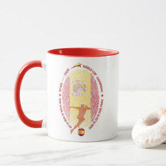 Spanien Fußball Fan Fingerabdruck Kunst Tasse