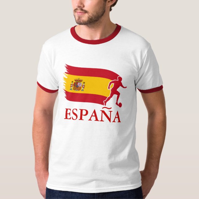 Spanien-Fußball-Flagge T-Shirt (Vorderseite)