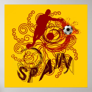 Spanien-Fußball futbol spanische Kunstexplosion Poster