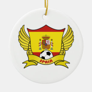 Spanien-Fußball-Kreis-Verzierung Keramikornament