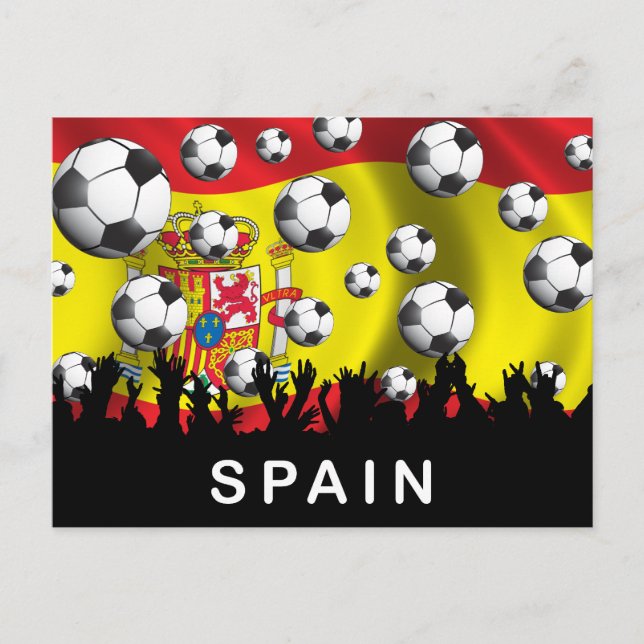 Spanien Fußball Postkarte (Vorderseite)