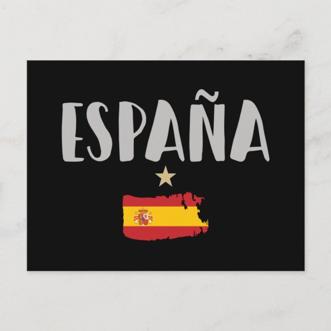Spanien Fußball-Shirt-Fahne Postkarte (Vorderseite)