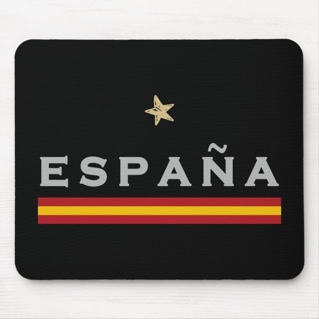 Spanien Fußball-Shirt Fan Spanische Flagge Mousepad (Vorne)